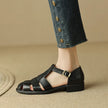 FJØRNA women's Italian leather adjustable strap sandals in brown leather, showcasing the stylish and comfortable shoe design.