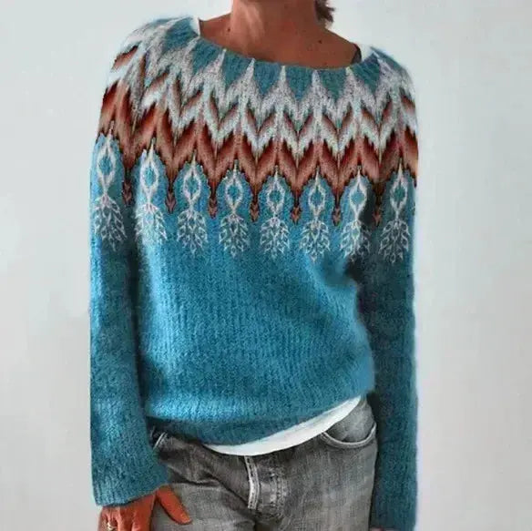 Sylvie | Women's Oversized Knit Sweater with O-Neck and Relaxed Fit for Layering