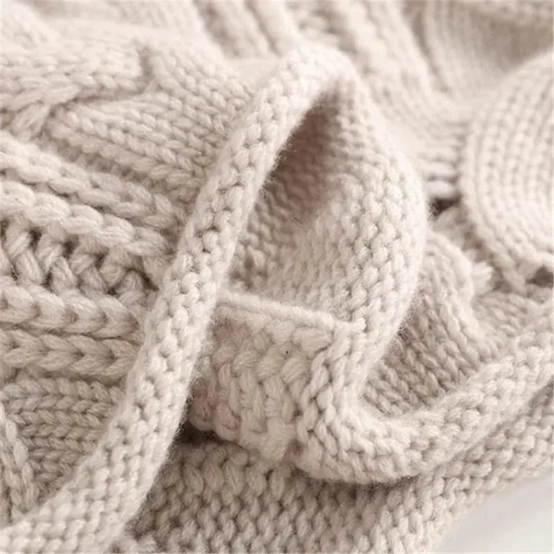 Alice | Women's Turtleneck Cable Print Sweater with High-Neck Cozy for Layering