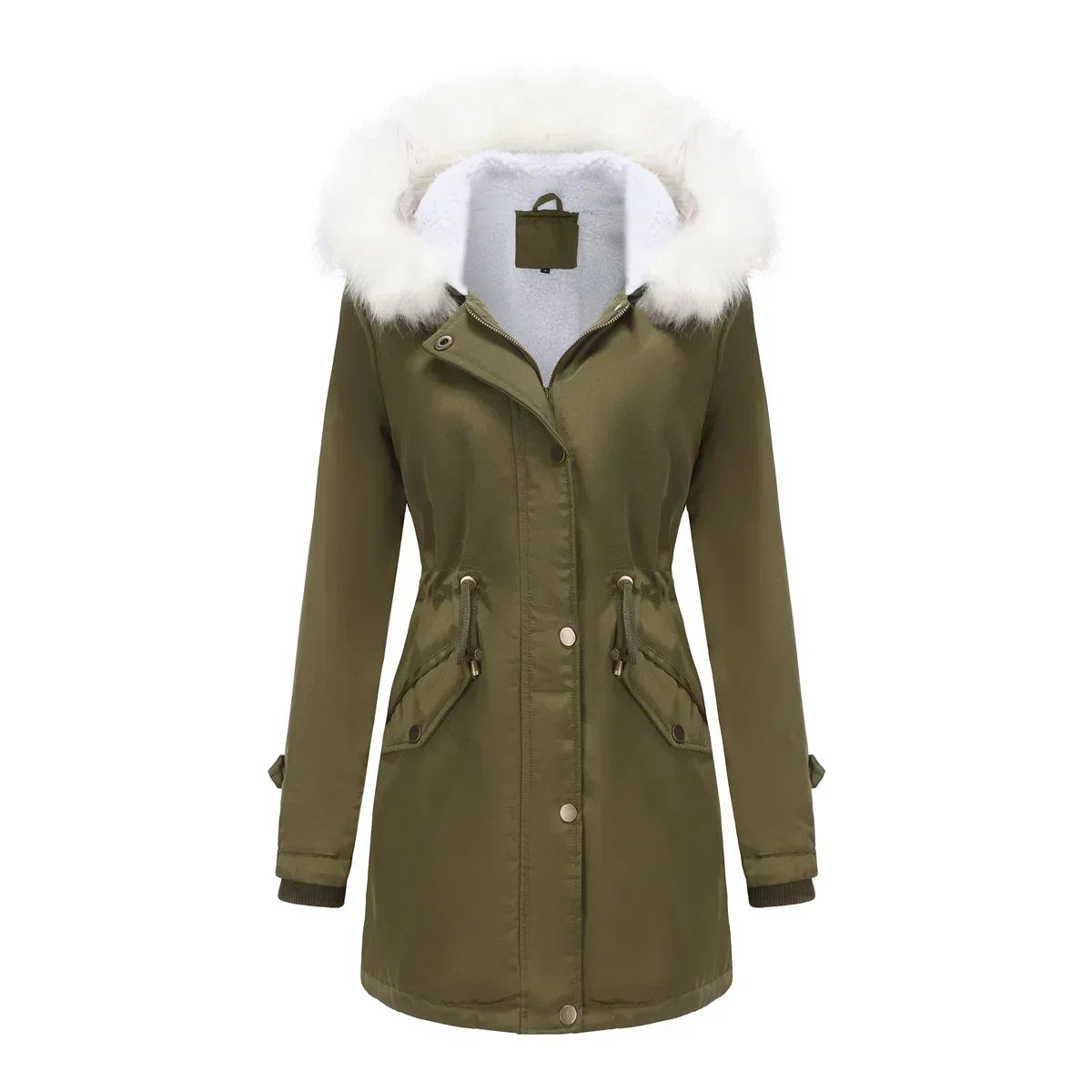 Parka Jacket Sherpa Fleece Lined Hooded Faux Fur Trim Long Winter Coat | Berit