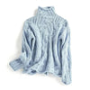 Alice | Women's Turtleneck Cable Print Sweater with High-Neck Cozy for Layering