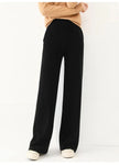 Women’s wide-leg Merino wool joggers by FJØRNA, soft and cozy pants with a relaxed fit, ideal for comfortable casual wear.