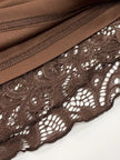 FJØRNA sheer lace mini dress for women, featuring a delicate, see-through design perfect for party or daytime wear.