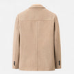 Textured Jacket Men Button Front Classic Collar Patch Pockets