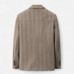 Textured Jacket Men Button Front Classic Collar Patch Pockets