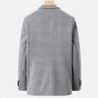 Textured Jacket Men Button Front Classic Collar Patch Pockets