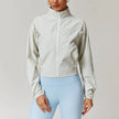 Performance Jacket Women Cropped Zip Front High Neck