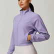 Performance Jacket Women Cropped Zip Front High Neck