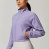 Performance Jacket Women Cropped Zip Front High Neck