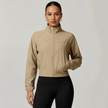 Performance Jacket Women Cropped Zip Front High Neck