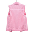 Denim Gilet Women, Sleeveless Button-Front Layering Piece