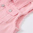 Denim Gilet Women, Sleeveless Button-Front Layering Piece