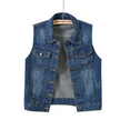 Denim Gilet Women, Sleeveless Button-Front Layering Piece