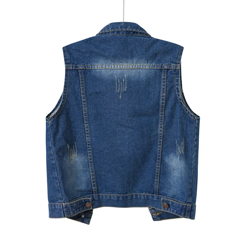 Denim Gilet Women, Sleeveless Button-Front Layering Piece