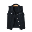 Denim Gilet Women, Sleeveless Button-Front Layering Piece