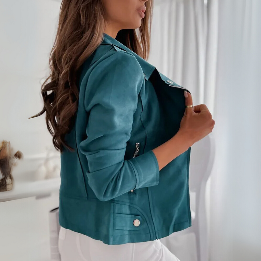 Biker Jacket Women Tailored Fit Classic Biker Design