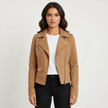 Biker Jacket Women Tailored Fit Classic Biker Design