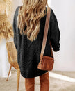 Cable Knit Sweater Dress Women Long Sleeve Relaxed Fit
