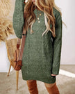 Cable Knit Sweater Dress Women Long Sleeve Relaxed Fit
