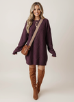 Cable Knit Sweater Dress Women Long Sleeve Relaxed Fit