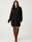 Cable Knit Sweater Dress Women Long Sleeve Relaxed Fit
