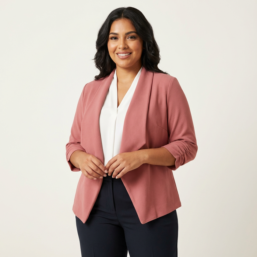 Blazer Women Open Front Long Sleeve Tailored Relaxed