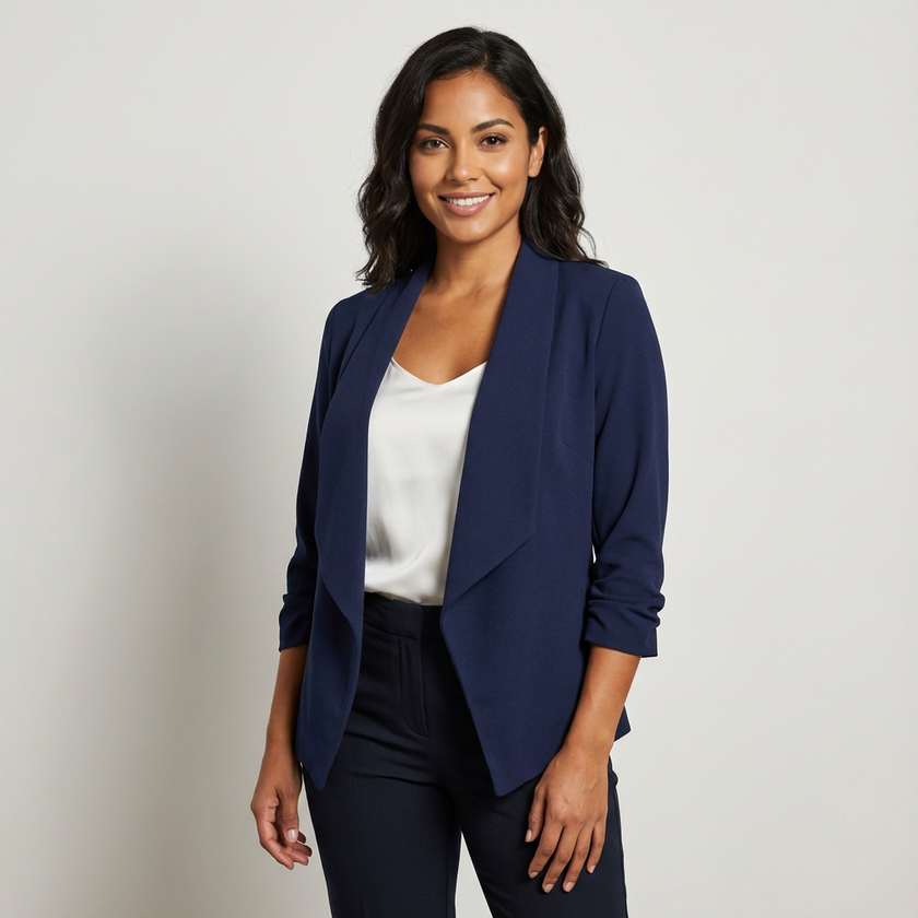 Blazer Women Open Front Long Sleeve Tailored Relaxed