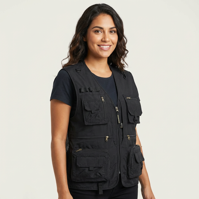 Utility Vest Women Sleeveless Multi Pocket Lightweight