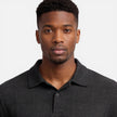 Men's breathable summer knit polo shorts set by FJØRNA, featuring a structured design and casual style for warm weather.