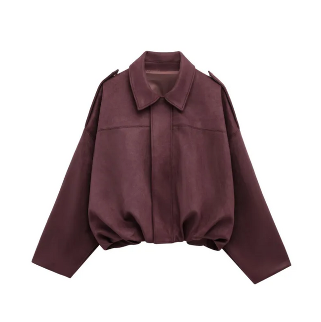 Melody | Suede Oversized Jacket for Women