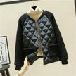 Bomber Jacket Women Quilted Plush Trim Zip Front Cropped