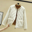 Bomber Jacket Women Quilted Plush Trim Zip Front Cropped