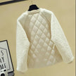 Bomber Jacket Women Quilted Plush Trim Zip Front Cropped