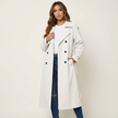 Trench Coat Women Long Belted Lapel Collar Classic