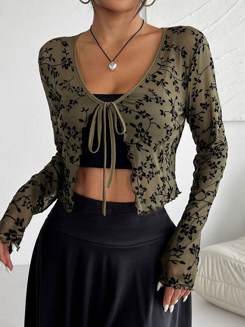 Mesh Cardigan Women Sheer Lightweight Layering