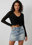 Mesh Cardigan Women Sheer Lightweight Layering