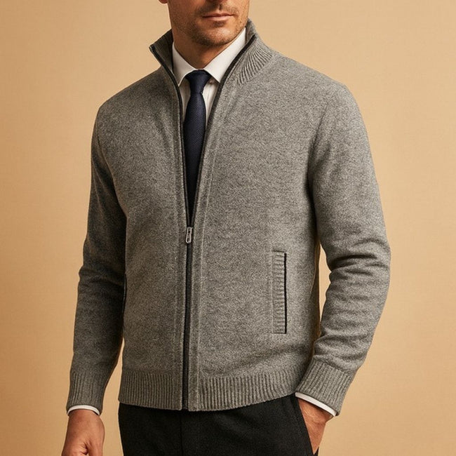 Austin | Stand Collar Wool Coat for Men