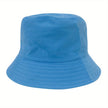 Unisex minimalist bucket hat with stitched brim by FJØRNA, featuring a simple, stylish design perfect for casual wear.
