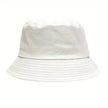 Unisex minimalist bucket hat by FJØRNA with a stitched brim, featuring a simple and stylish design for casual wear.