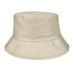 Unisex minimalist bucket hat by FJØRNA with stitched brim, lightweight fabric and simple design for casual wear.