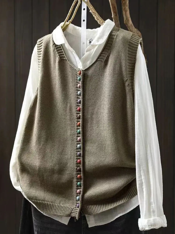 Rosalie | Women's Versatile Knit Button-Front Gilet Vest