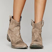 Vintage | Women's Cowboy Ankle Boots with Leather Comfortable Casual Everyday