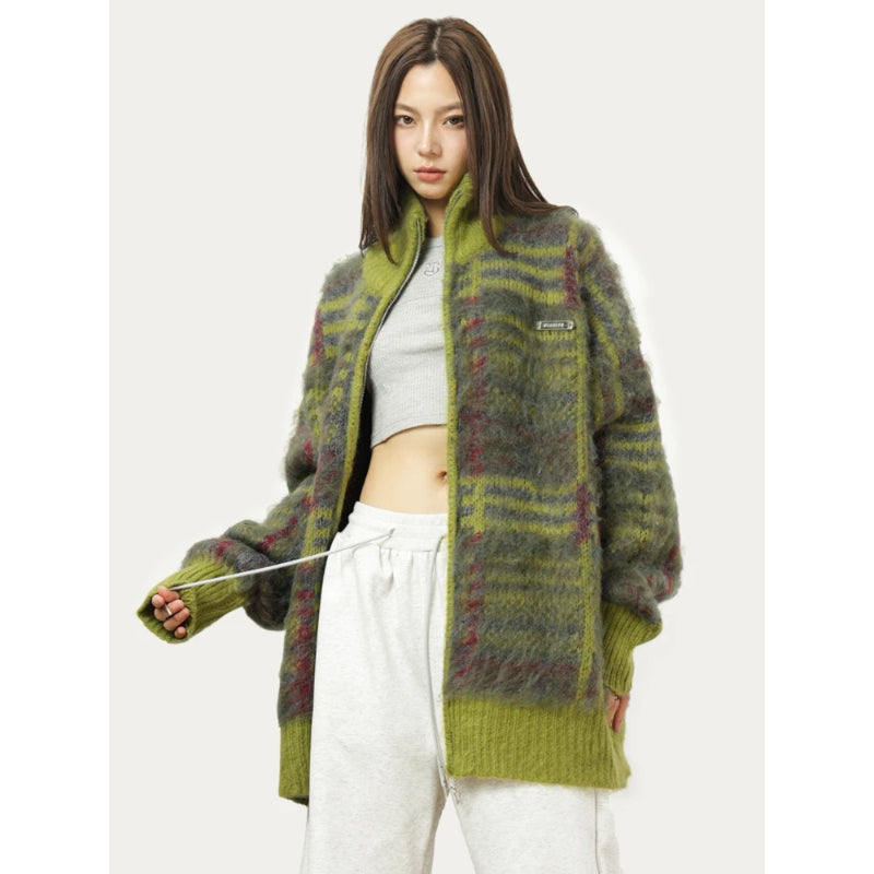 Fluffy Cardigan Women Oversized Vintage Style