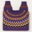 Retro Knit Pullover Sweater Women Round Neck Relaxed Fit
