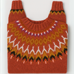 Retro Knit Pullover Sweater Women Round Neck Relaxed Fit