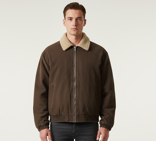 Adrian | Zip-Up Sherpa Jacket for Men
