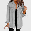 Denim Jacket Women Relaxed Fit Oversized Pockets