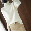 Cashmere Turtleneck Sweater Women Relaxed Fit Soft Knit