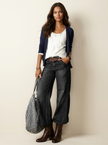 Wide Leg Jeans Women Vintage Wash High Waist Denim