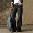 Wide Leg Jeans Women Vintage Wash High Waist Denim